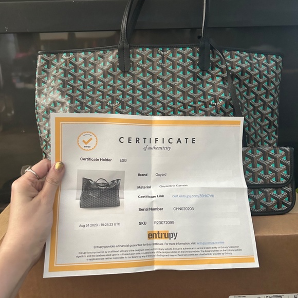 SOLD Goyard Saint Louis LEOplaine Claire Voie Teal Blue reversible t - Picture 4 of 14